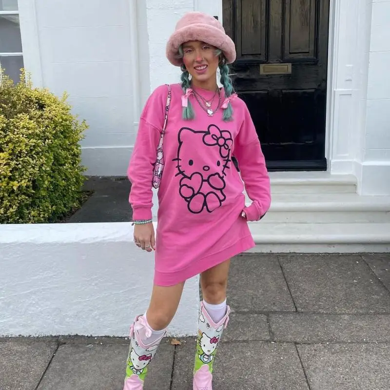 

Kawaii Sanrio Cotton Sweater Winter Fleece Thickened Cute Hello Kitty Soft Comfortable Warm Pajamas Birthday Creative Gifts