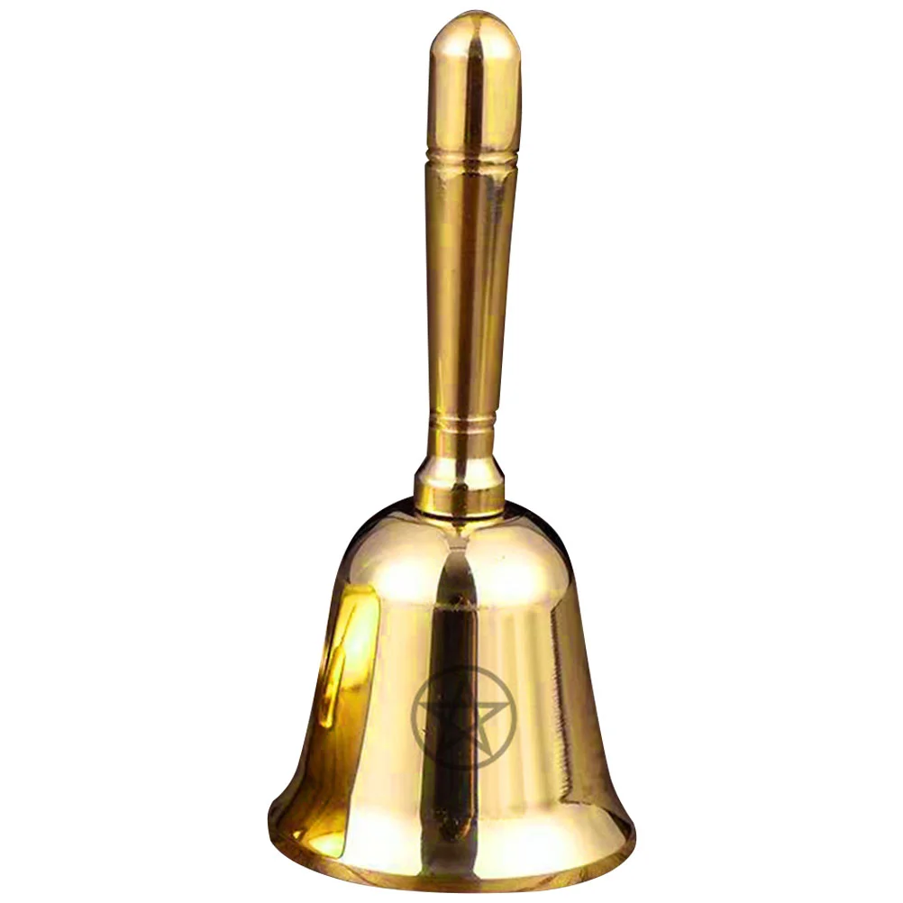 

Bell Bells Altar Hand Ritual Brass Wiccan Christmas Witch Dinner Wedding Handbell Restaurant Call Loud Musical Jingle Shaking