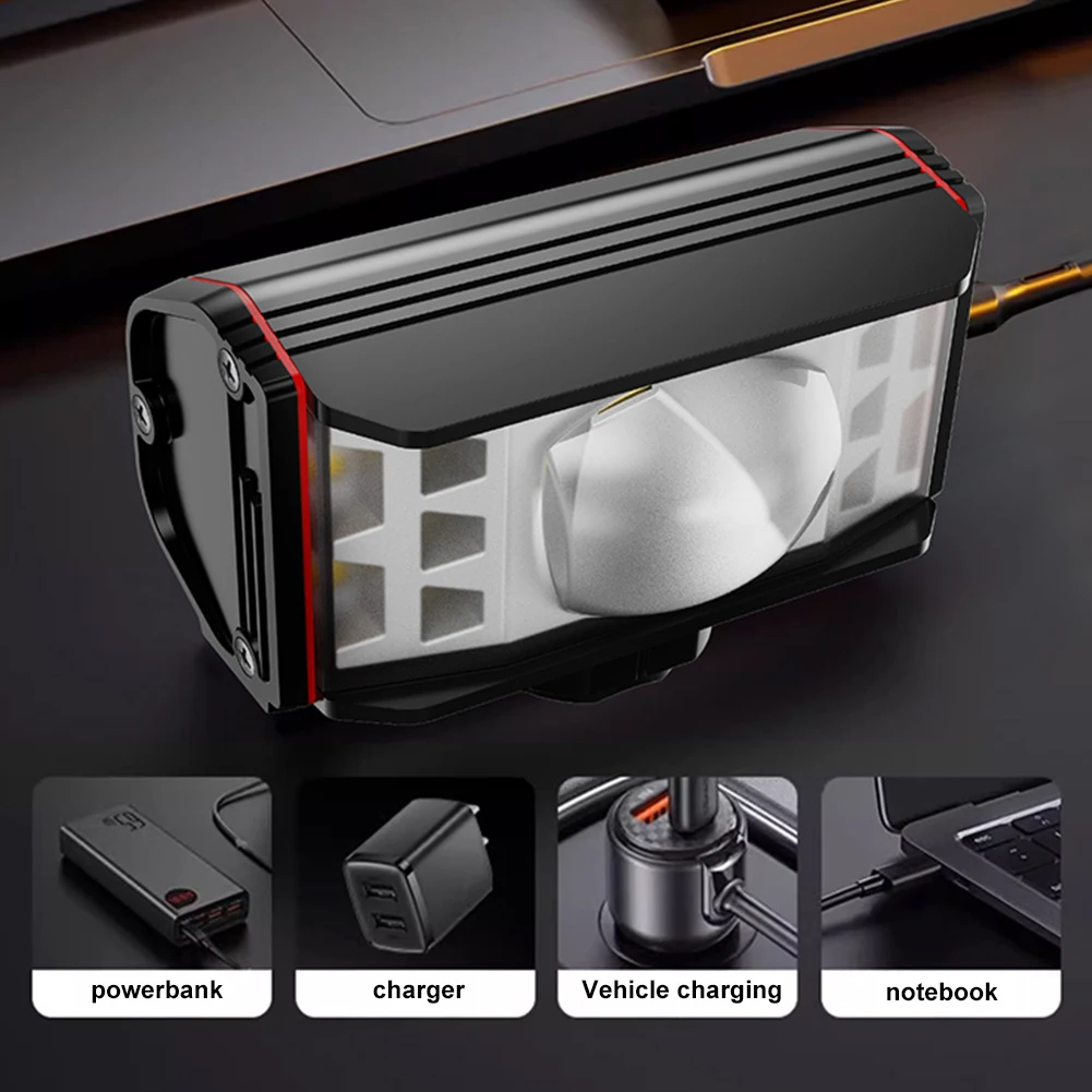 Светодиодный фонарик на руль велосипеда USB перезаряжаемая лампа для горного MTB