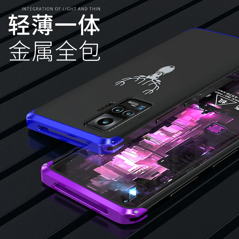 Shockproof Armor Phone Cases For Vivo X50 X30 X27 Pro Iphone Cover Nex 3 Nex3 Luxury Aluminum Metal Bumper Hard Back Cover Coque