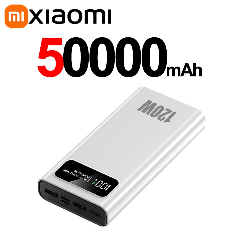 

200000 mAh Power Bank большой емкости 120 Вт супер быстрая зарядка портативный внешний аккумулятор со светодиодным цифровым дисплеем для iphone Xiaomi