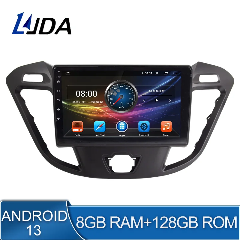 

Автомобильный мультимедийный плеер 8G + 128G Android 13 для FORD Transit / Tourneo 2017 2018 GPS-навигация 2 Din автомобильное радио стерео головное устройство DSP
