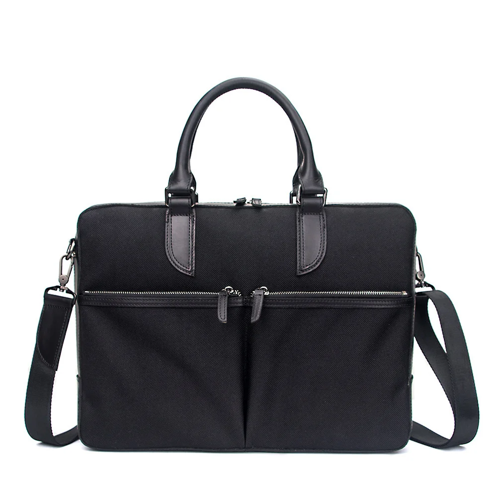 Men's Shoulder Bag Laptop Travel Bags Men Briefcase Canvas Leather Briefcase Business Handbag Messenger Bags Male Shoulder Bag