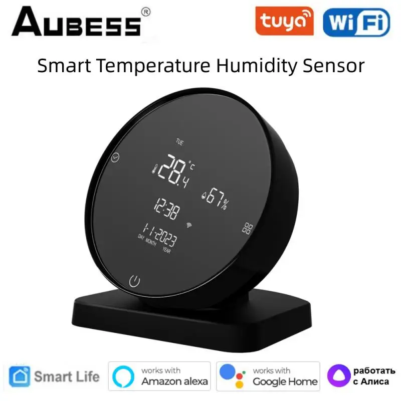 

Tuya WiFi Smart Temperature Humidity Sensor APP Remote Control Intelligent linkage Vias Alexa Google Home Alice Smart Home