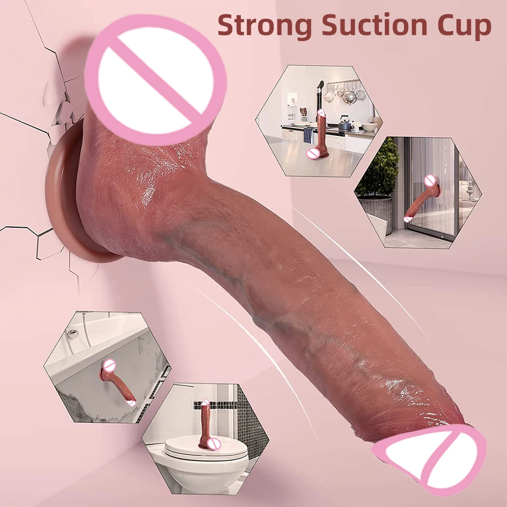 Большой поддельный пенис реалистичный фаллоимитатор женский мастурбатор