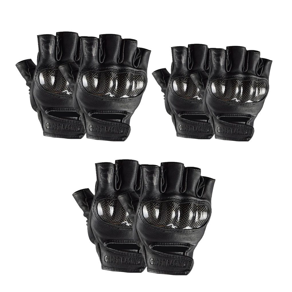 

GHOST RACING 1 Pair Gloves Shockproof Fingerless Mittens Cycling Sports