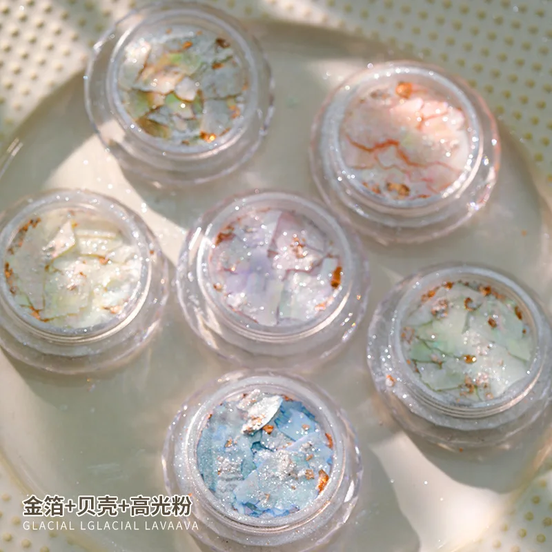 1 коробка Супер горячая вспышка ультратонкая оболочка Золотая фольга блестящая