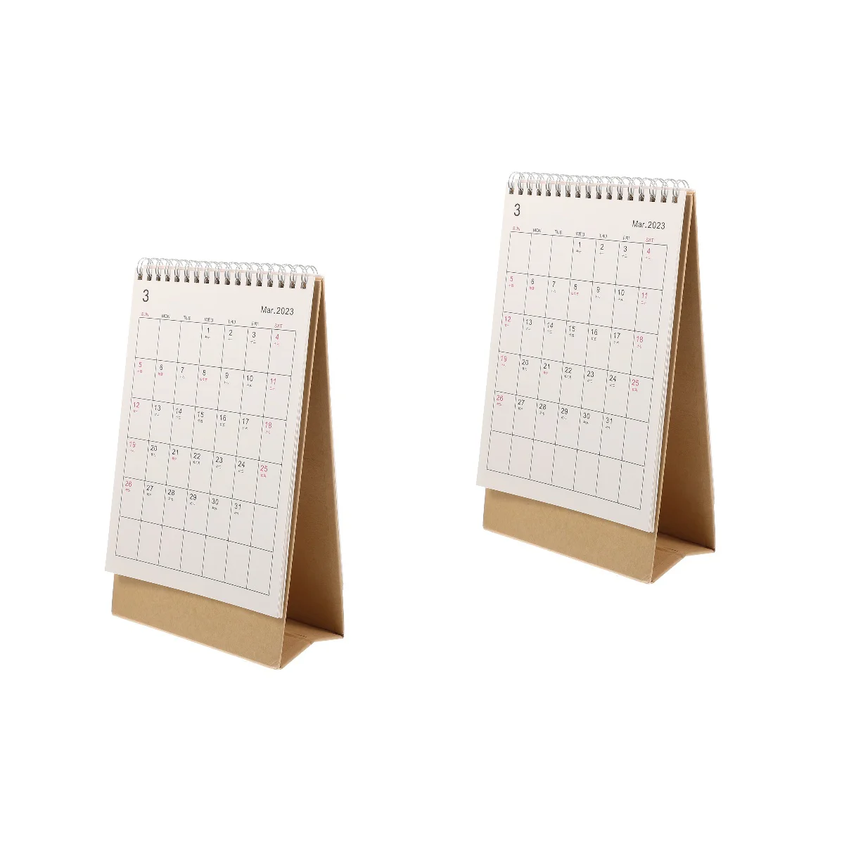 

2x Delicate Exquisite Ornament Fresh Office Accessory Monthly Calendar Portable Calendar for Office Desk Students