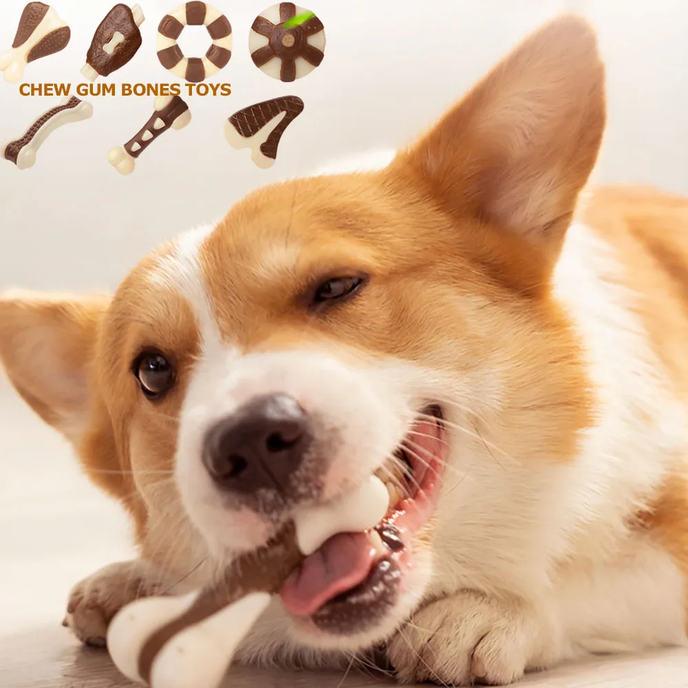 

Chew Toys Bone For Dogs Non-toxic Anti-bite Puppy Toys For Dog Chew Toys For Aggressive Chewers Dog Molar Stick Chew Gum Bones