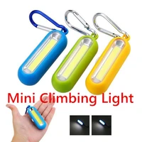 mini pocket led night ligh cob light portable keychain light aaa battery chargeable outdoor hiking emergency lamp