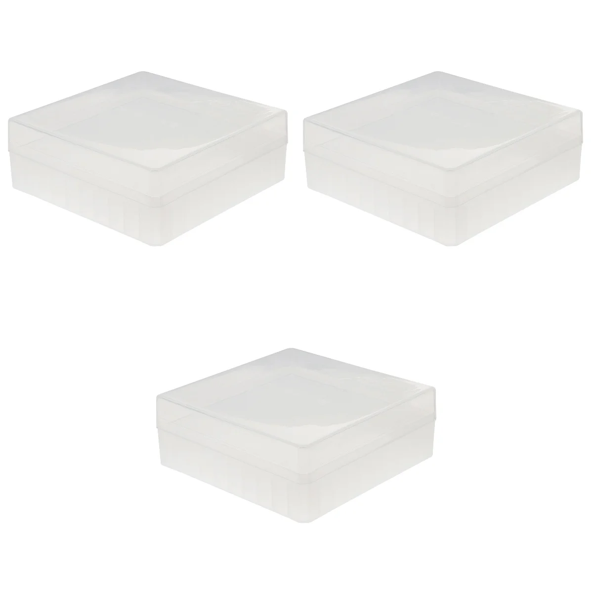 

3pcs Microcentrifuge Tube Box Plastic Freezing Test Tubes Box Polycarbonate Tube Box (100 Well)