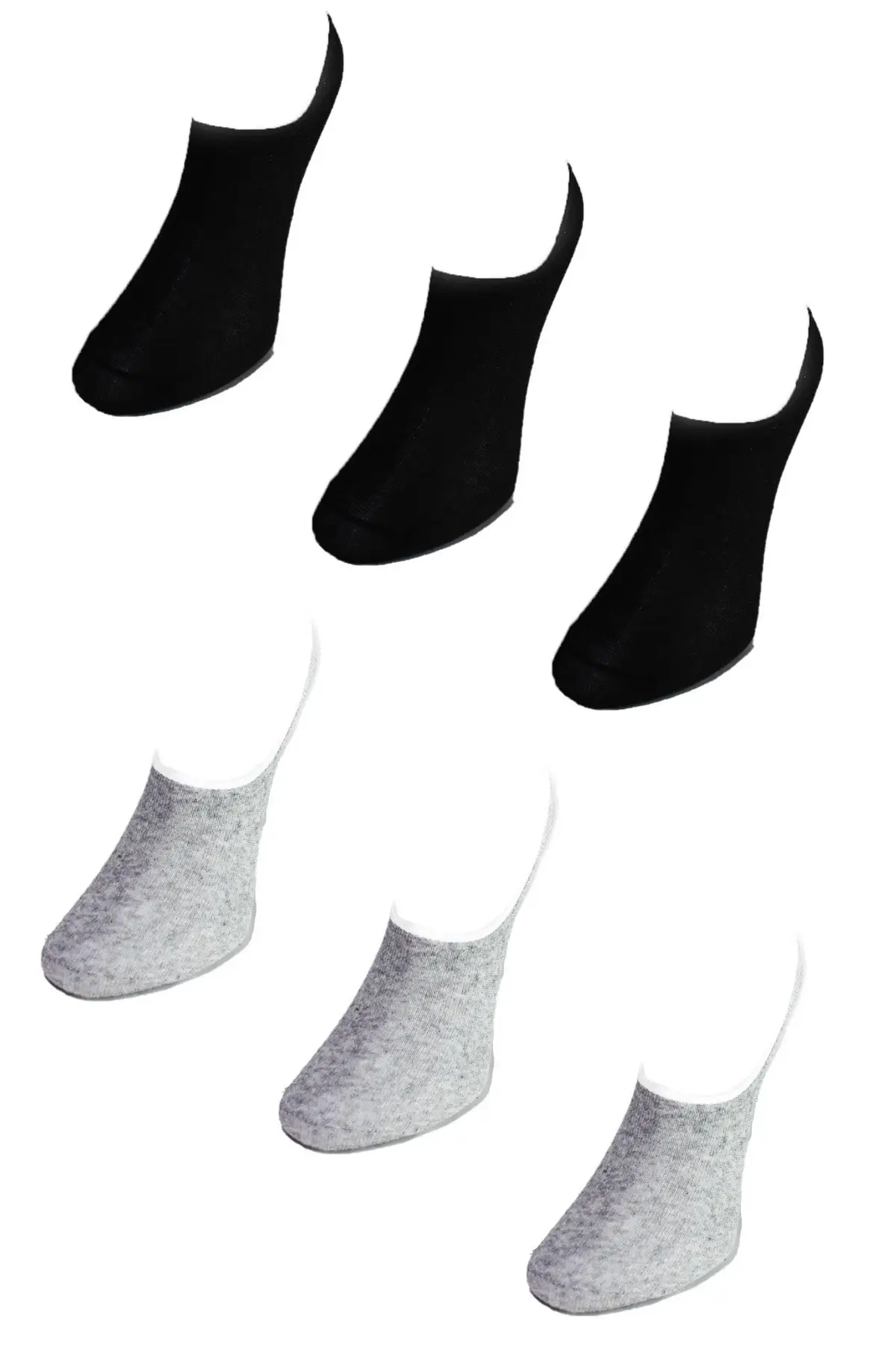 

6 psc. Black - Gray Non-slip Premium stocking Socks