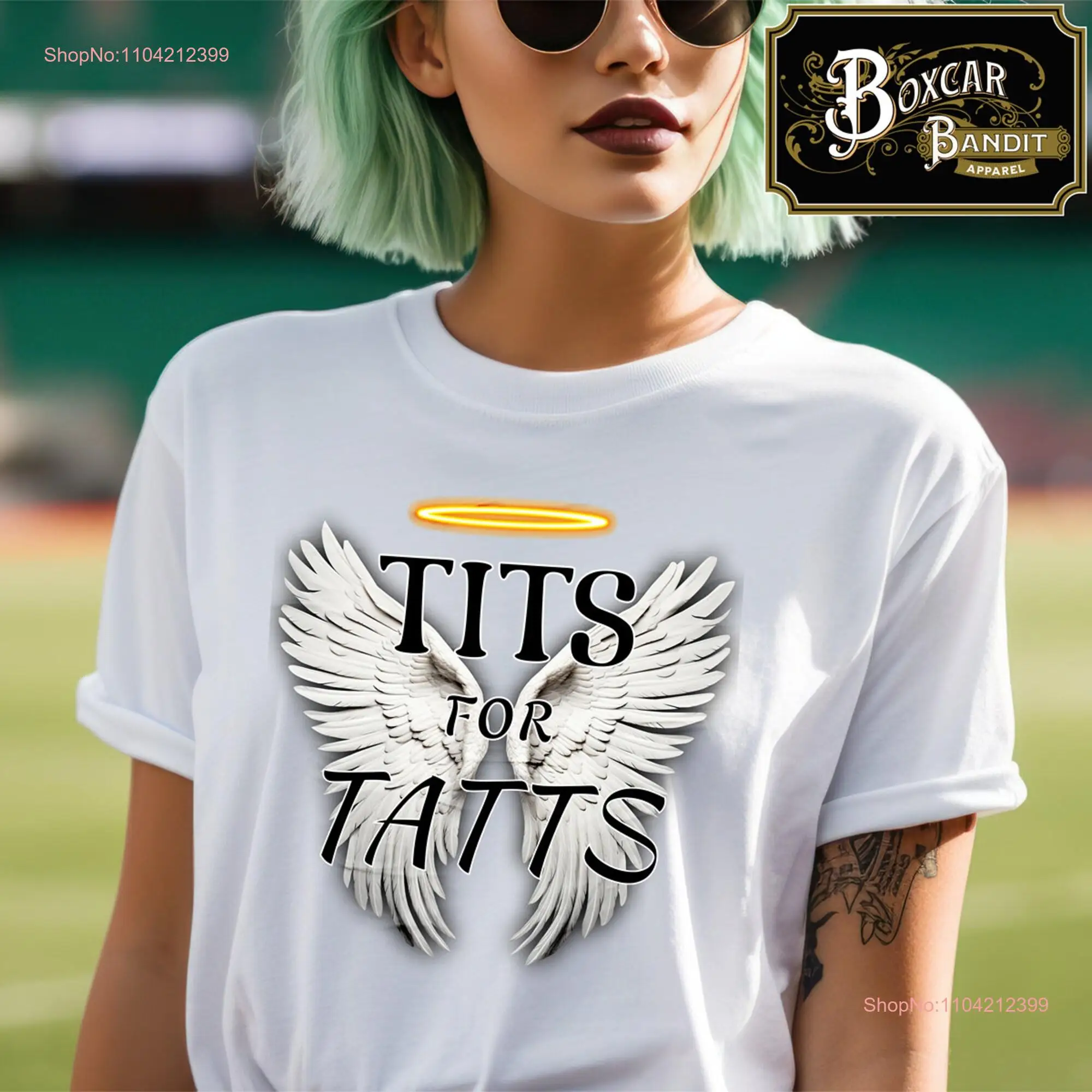 Рубашка Tits For Tatts с татуировкой ангела T Funny Titties крылья для влюбленных Мама друг