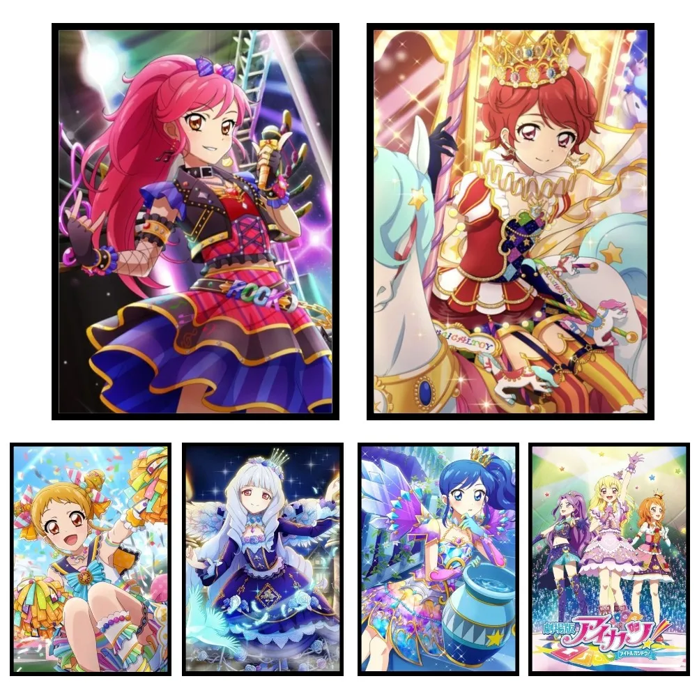 Плакат аниме Aikatsu на параде, бумажный постер с принтом для дома, гостиной, спальни, входа в бар, ресторан, кафе, художественное украшение с рисунком