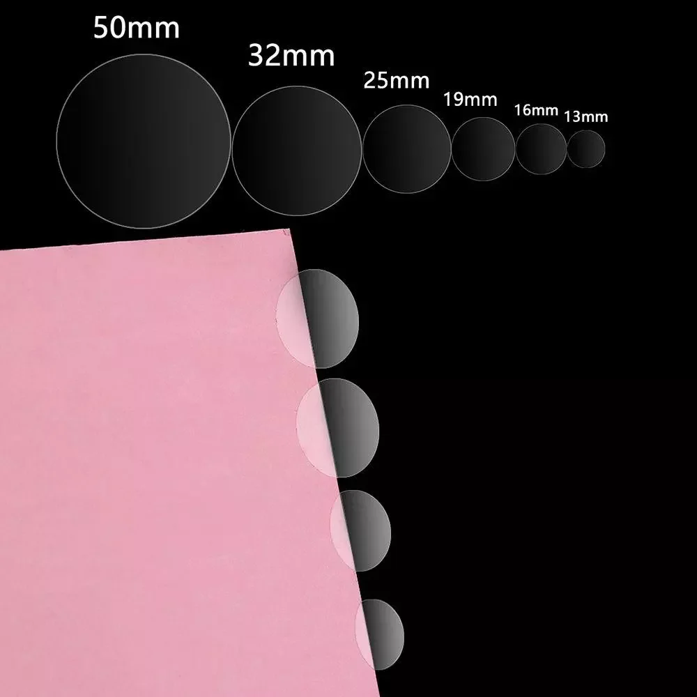 

8/24/48/70/96/132pcs/Sheet PVC Self Adhesive Label Transparent Round Gloss Clear Dot Sticker ​Wafer Seal Sticker ​Office Supplie