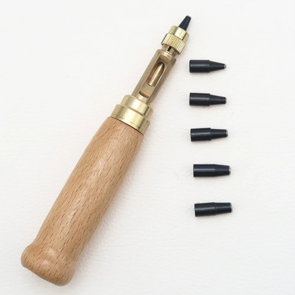 

Punch Hole Screwpuncher Japanese Tool Automatic Center Belt Paper Handle Wood Punches Bookbinding Adjustable Drill Cutting Craft