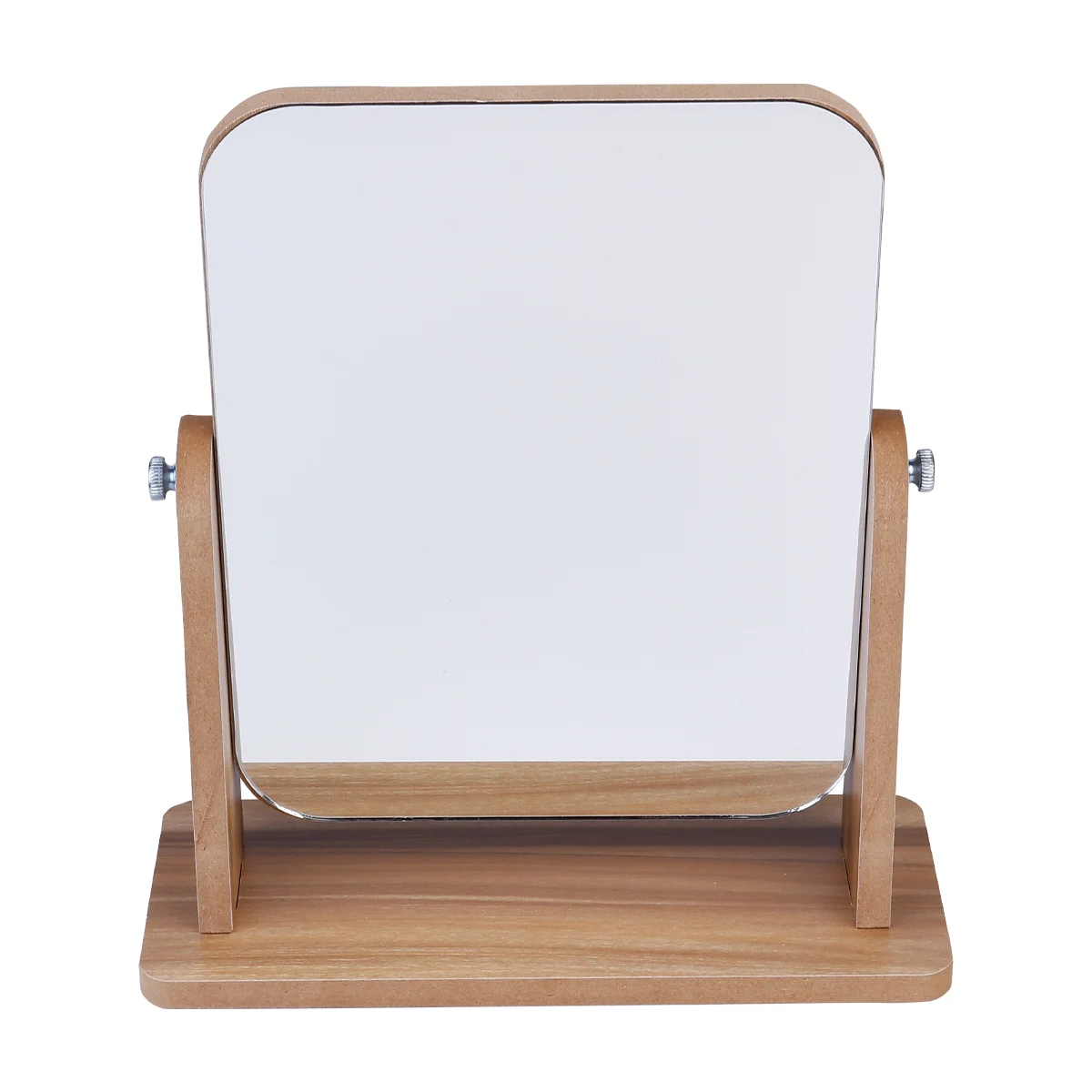 

Desktop Vanity Mirror Square Folding Wood Table Decor Makeup Dresser Fashion Stereo Single Side