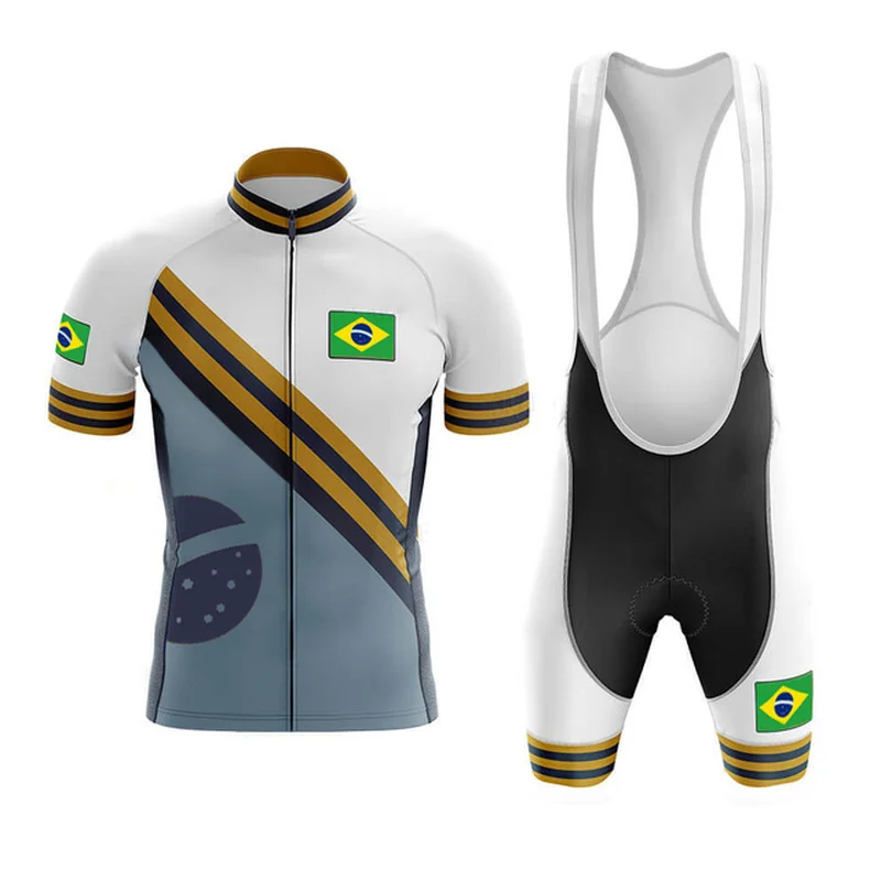 

Brazil Team 2022 new Cycling Jersey Set Men MTB Bike Clothes Summer Bicycle Clothing Maillot Culotte Conjunto Ropa Ciclismo