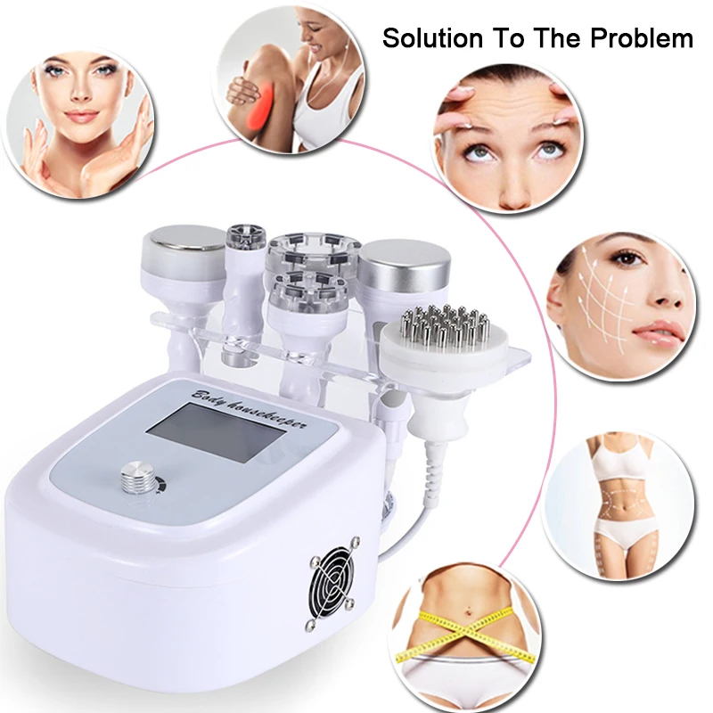 

Multifunction 80K 6 In 1 Vacuum Radio Frequency Loss Weight Vibration Massage Meridian Scraping Slimming Beauty Health Machine