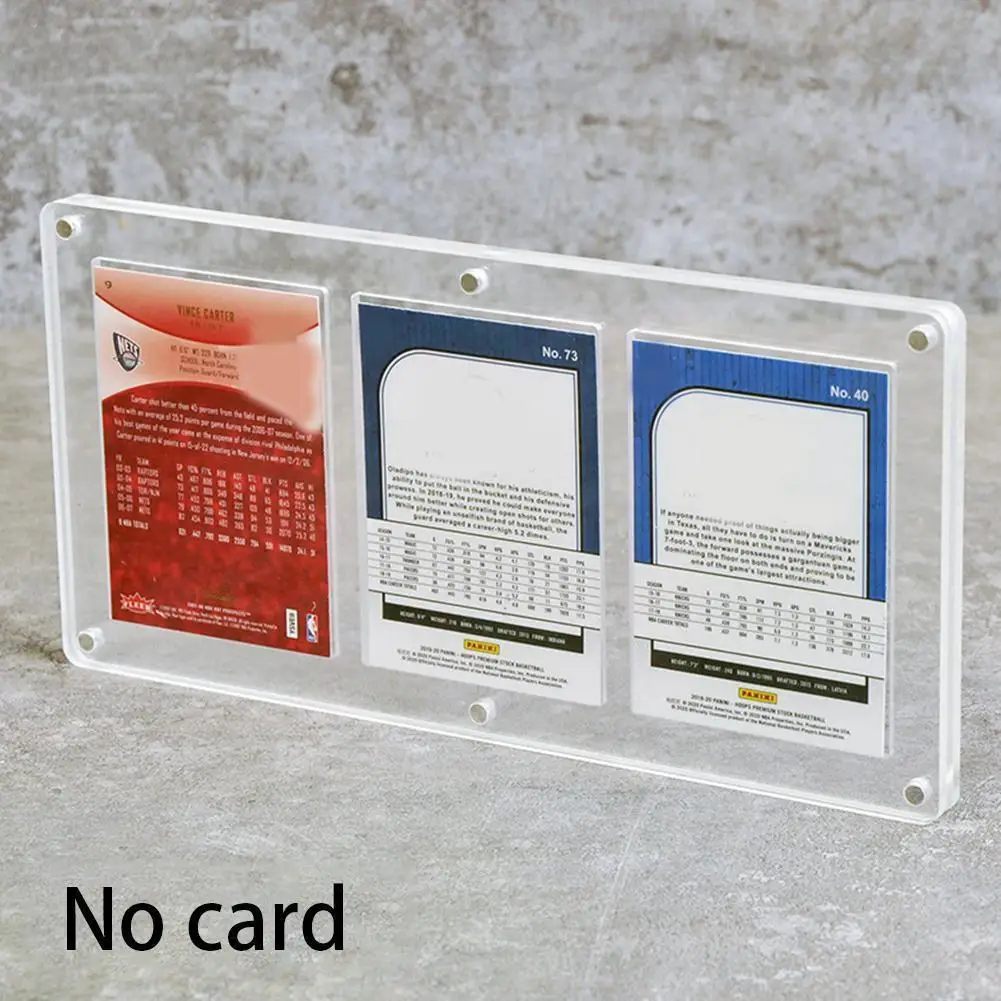 

Three Grid Board Game Card Protective Cover Board Game Multi-use Holder Card Transparent Plastic Cover Card Protective Hard E5w2