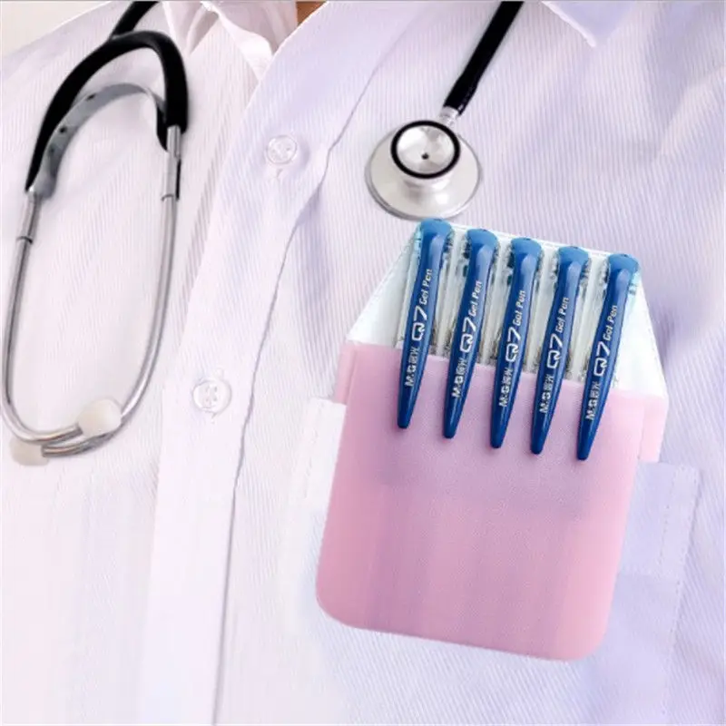 

3PCS Color Medical Nurse Pen Bag Insert Sleeve PVC Thickened Durable Doctor Working Pen Bag Anti Ink Leakage