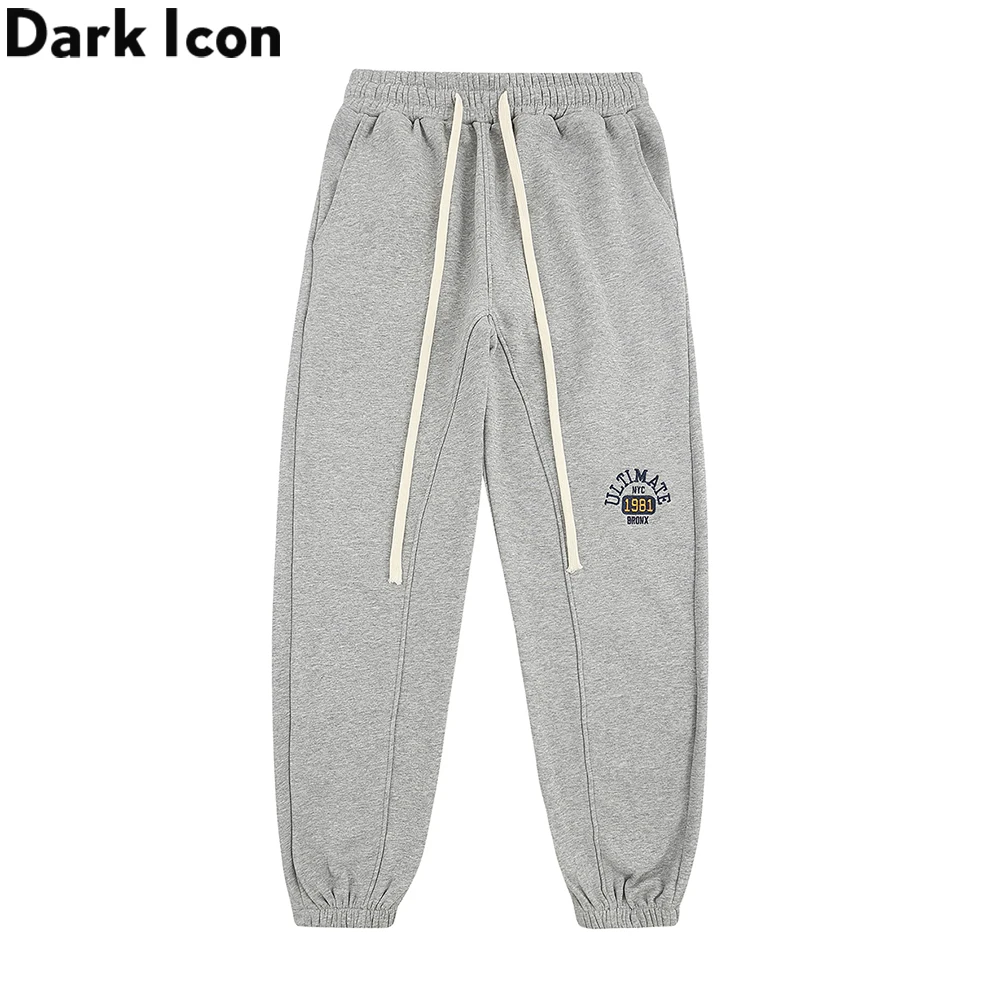 

Прямые спортивные брюки Dark Icon с боковыми карманами для мужчин и женщин, мужские флисовые повседневные брюки с эластичным поясом