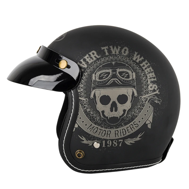 

Retro Open-Face-Helmet 3/4 Motorcycle Helmets Motorcycle Half-Face Helmets ABS
