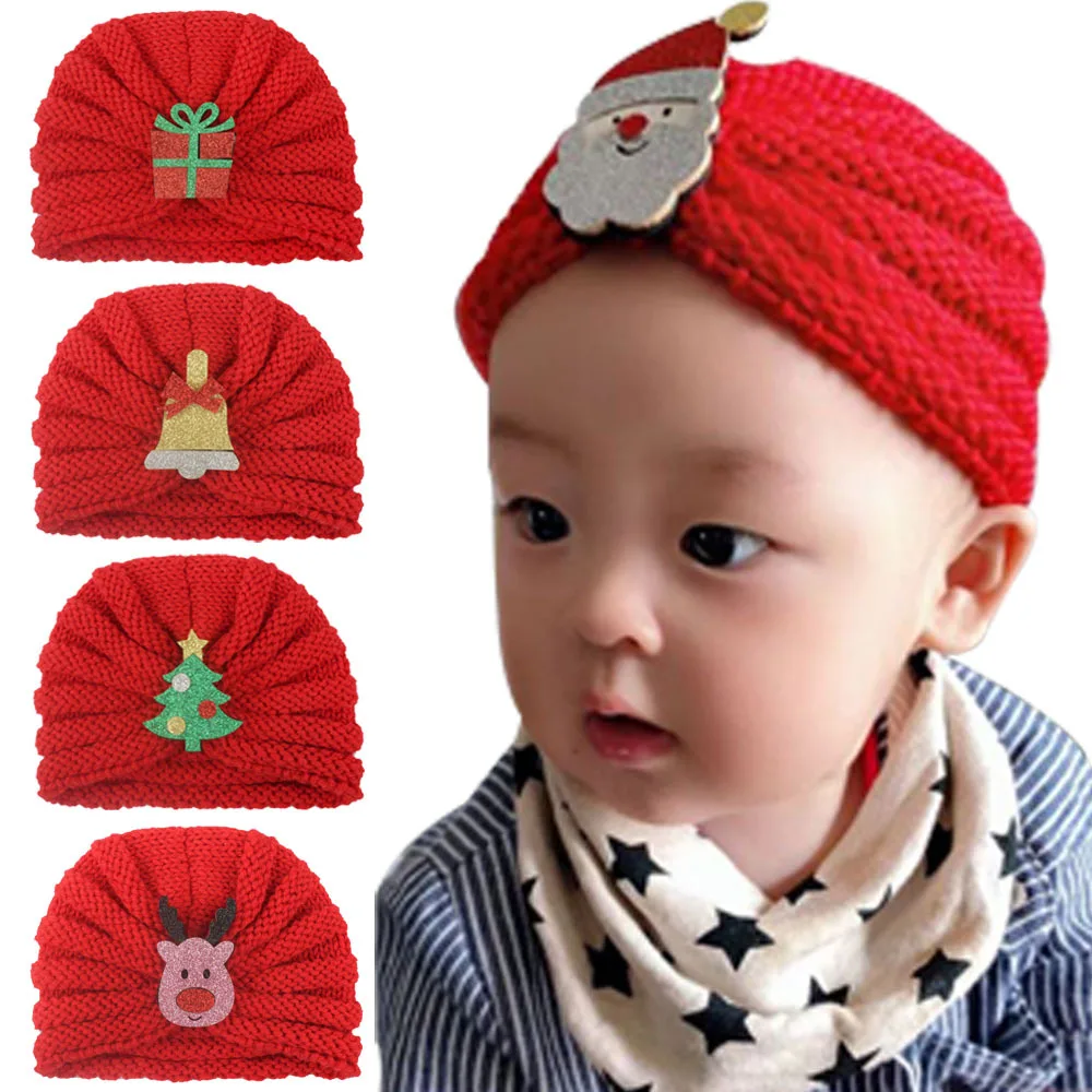 

Children's Cartoon Christmas Cover Covered Hat in Autumn and Winter Baby Warm Wool Hat Children Bao Head Hat