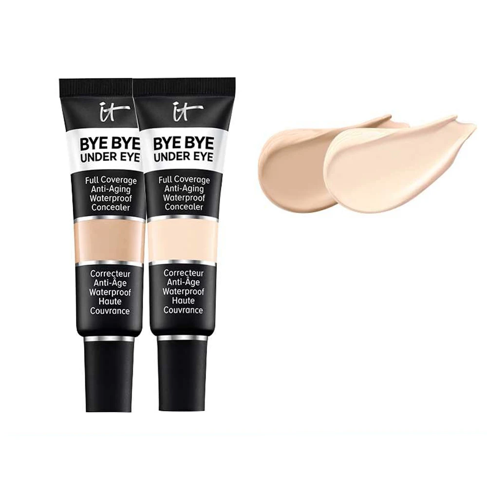 

IT Is Cosmetics CC Cream SPF50 Full Cover Medium Light Base Liquid Foundation Bye Bye Under Eye Concealer Makeup Whitening 12ML