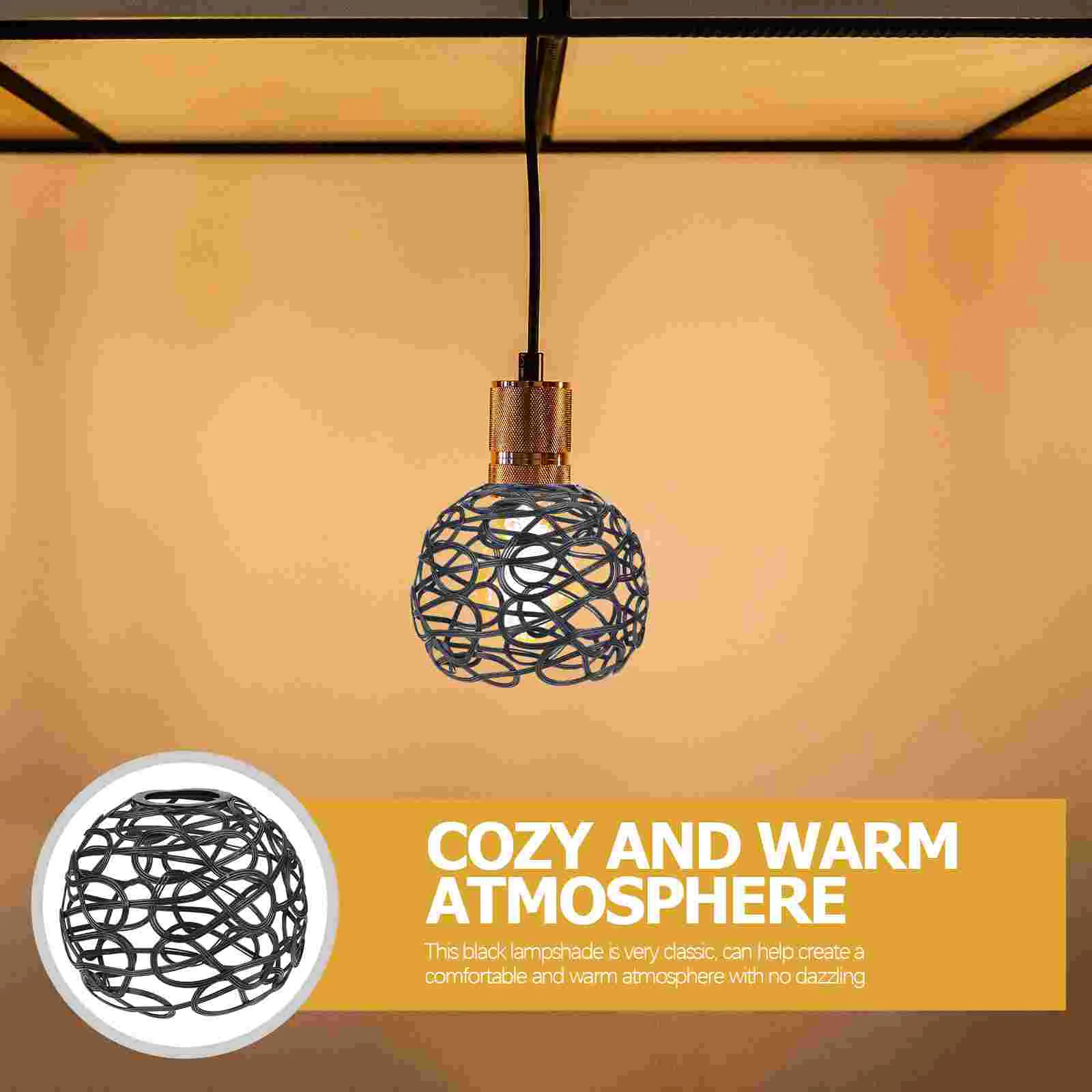 

Jiangmen Lampshade Replacement Woven Pendant Light Accessories Black Wrought Iron Chandelier Wall Sconce