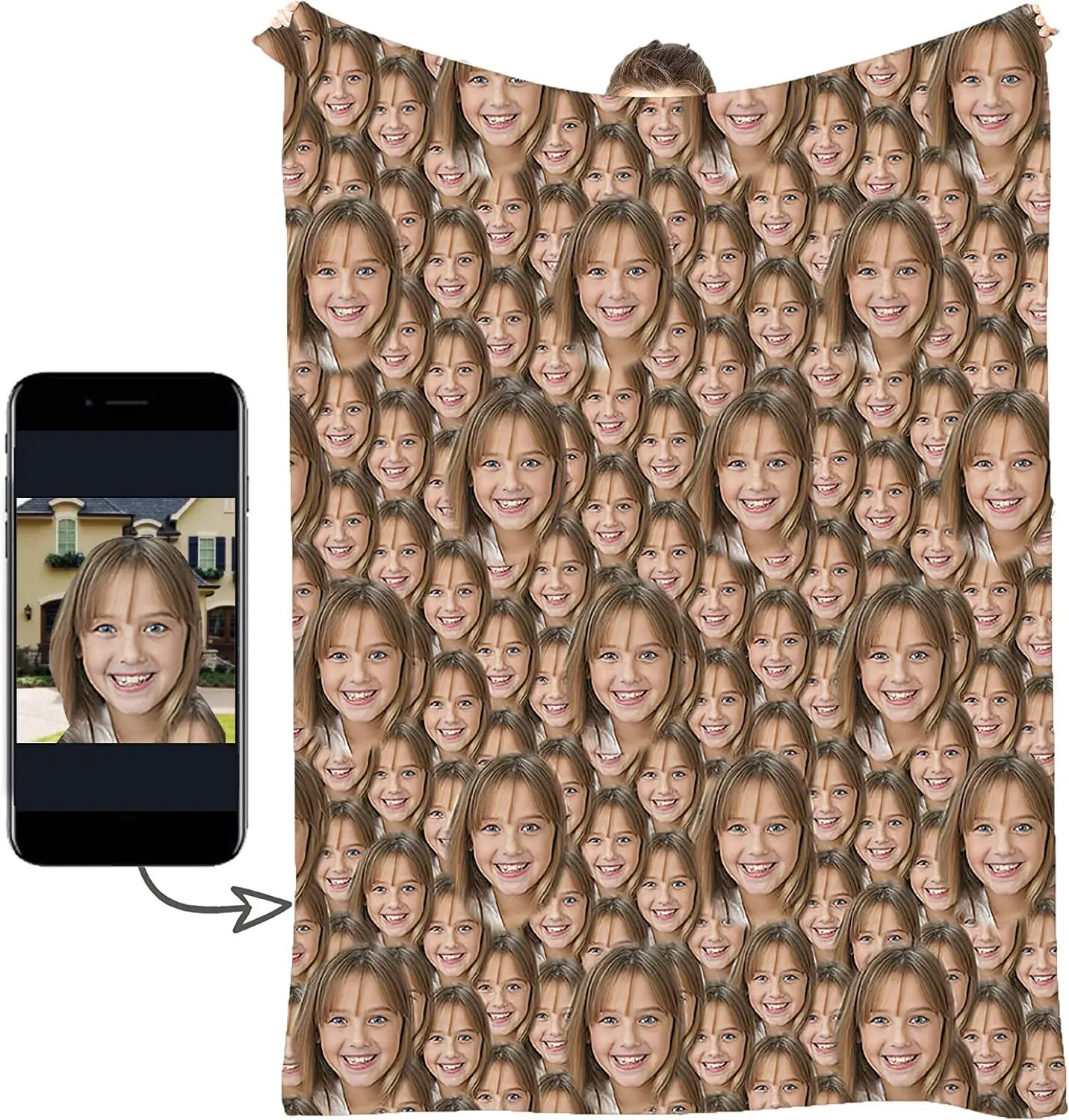 

Оригинальное одеяло для лица, веселая плюшевая кровать, диван, одеяло для печати, подарок на день рождения, новый год