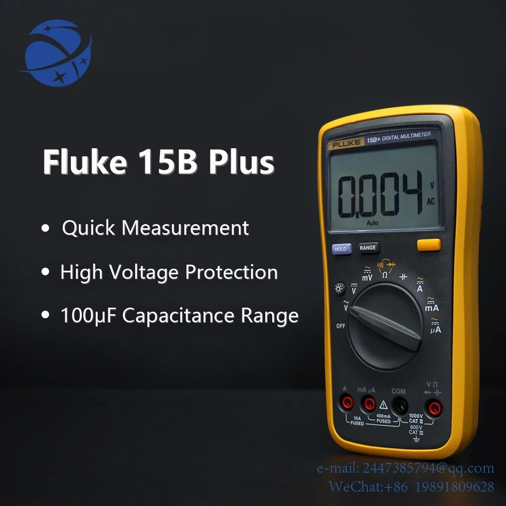 

YunyiFluke 15B Plus Professional Inteligent Multimeter Digital Multi tester Current Polymeter Transistor Smart Electronic Meter