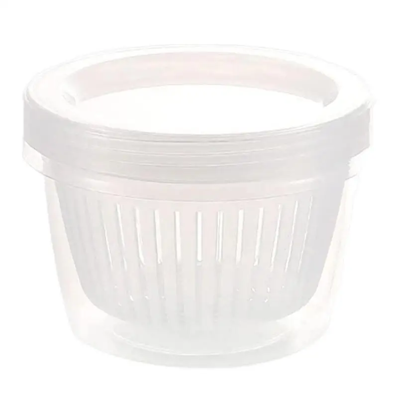 

Garlic Storage Container Spacious Garlic Container Freezer-Safe Containers Double Layer Vegetables Sealed Keeper For Chopped