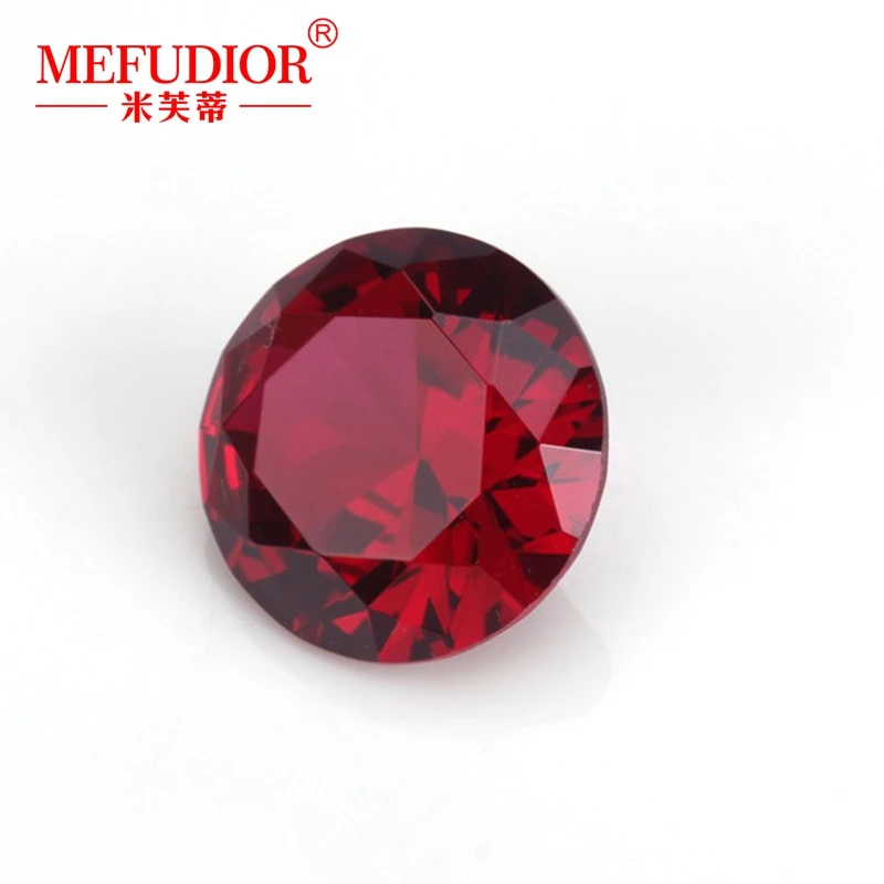 8A Round Shape Lab-grown Ruby  Loose Stone Red Gemstone Jewelry Accessories Loose Precious Stones