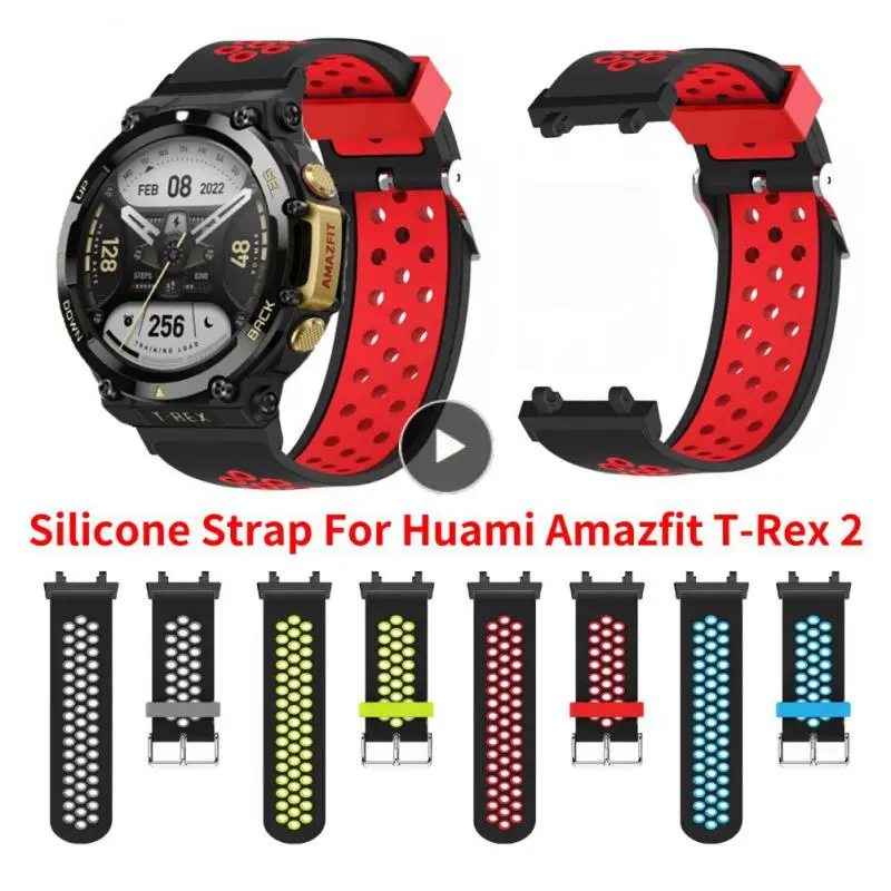 

Softness Smartwatch Sport Band Silicone Bracelet Strap For Huami Amazfit T Rex 2 Breathable Runnber Strap Watch Accessories