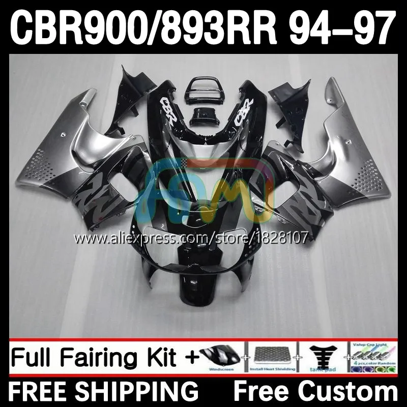 

Fairing Kit For HONDA CBR900 CBR893 RR CBR 900 893RR CBR900RR 31No.3 CBR893RR Silver flames 94 95 96 97 1994 1995 1996 1997 Body