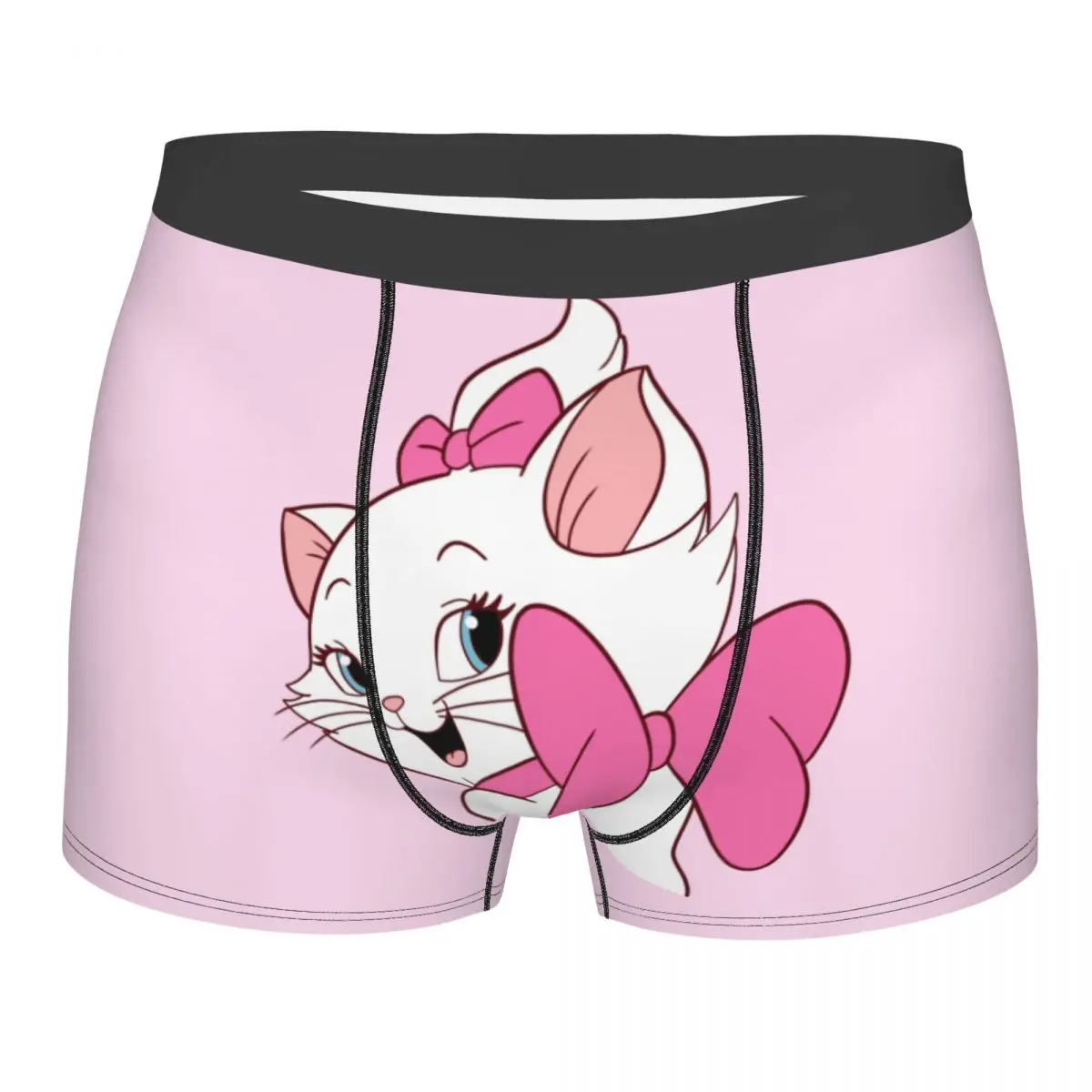 Трусы-боксеры мужские эластичные с бантом милое нижнее белье котятами