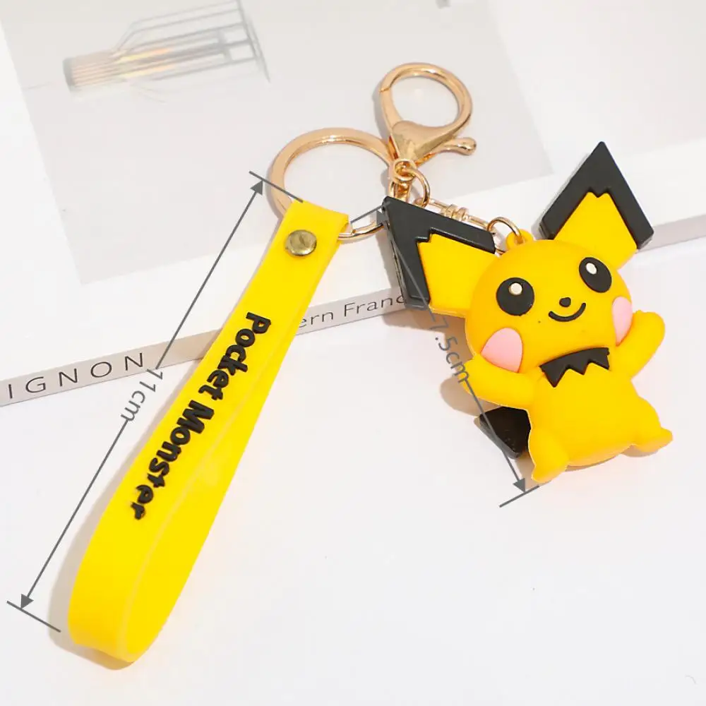 

Key Chains Pokemon Pikachu About Kawaii 6Cm Lovely Hang Bag High Quality Gifts for Doll Wholesale Girls Friends Childrens