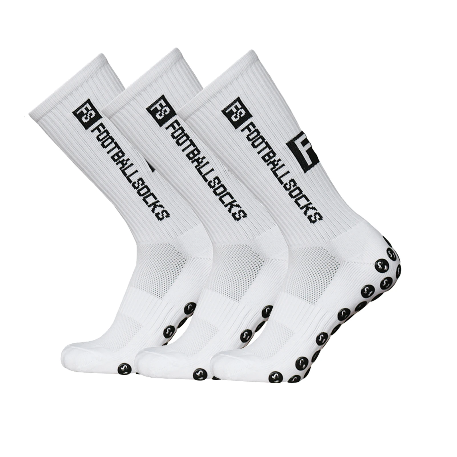 

3 Packs Sports Socks Compr ession Socks Athletic Stockings Anti-slip Quick Dry Football Soccer Socks For Football Basketball