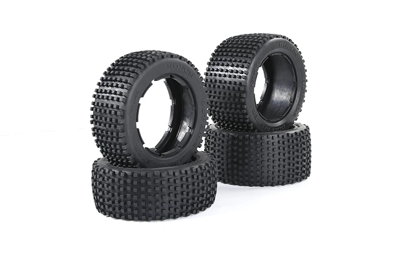 

FVITEU New Rubber Small Nail Wheels Tires Kits(4PCS) for 1/5 HPI Rofun Baja 5b ss Rovan King Motor