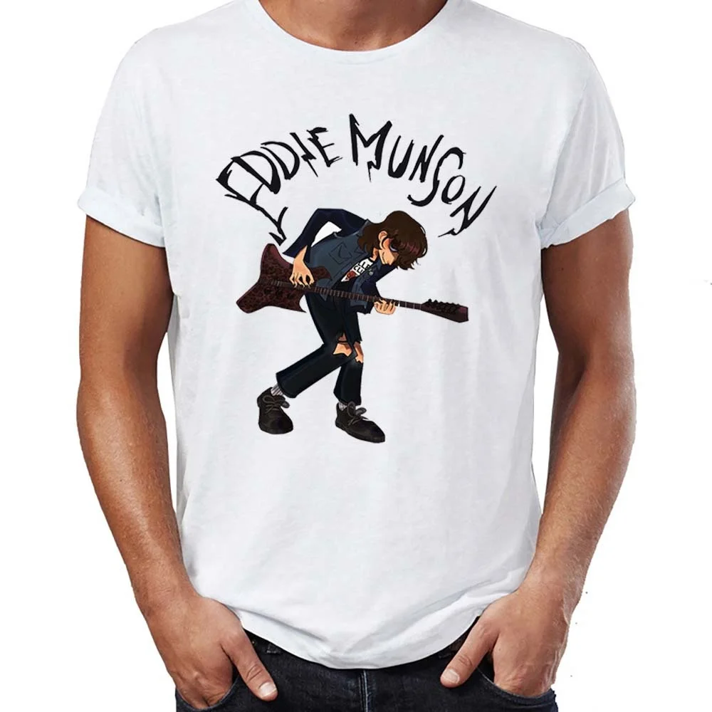 

Men's T Shirt Eddie Munson Guitar Hellfire Club Awesome Artwork Printed Tee