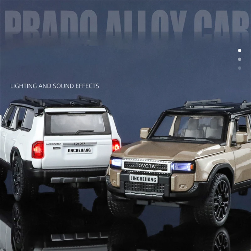 1/32 Toyota 2024 PRADO Land Cruiser модель автомобиля из сплава литой под давлением