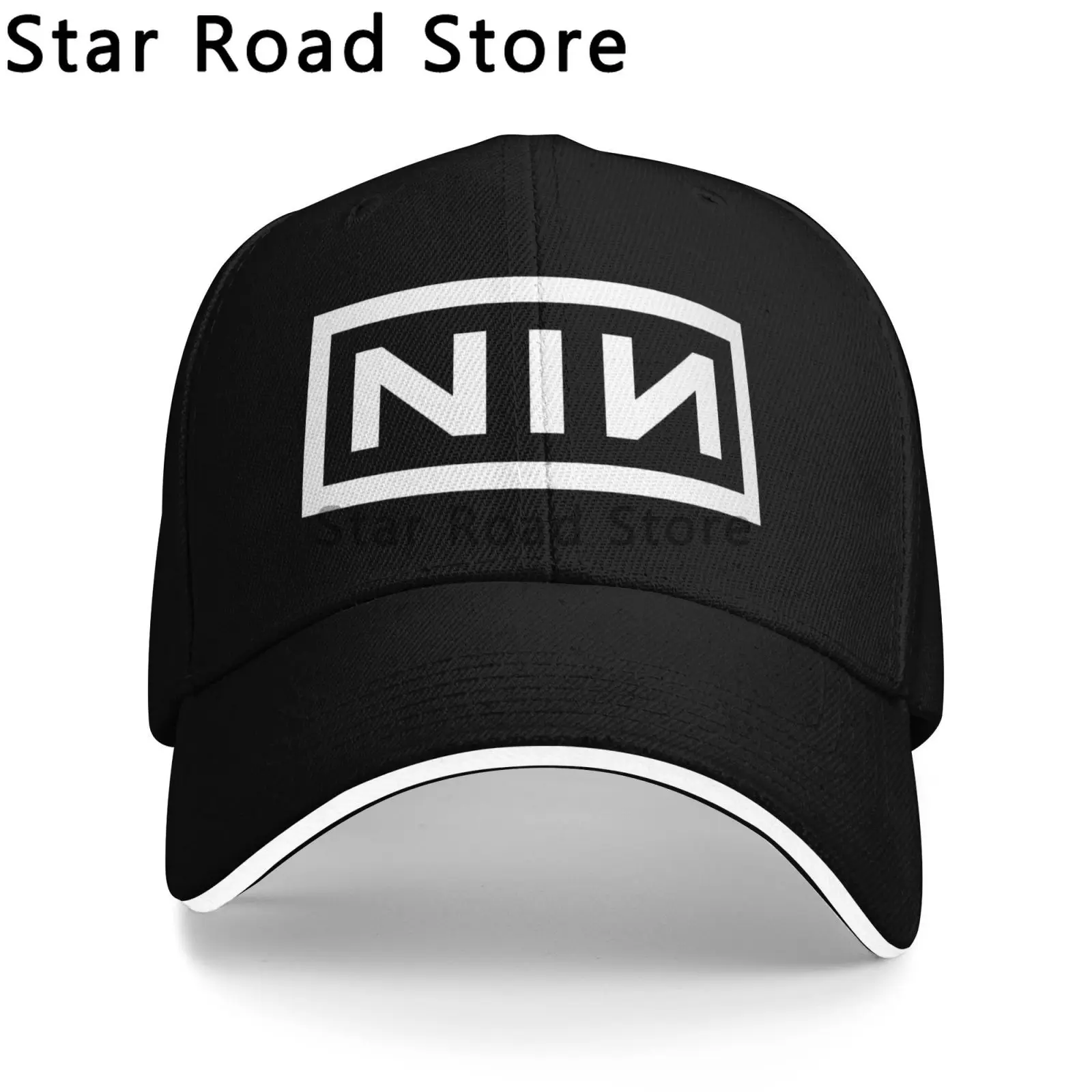 Фото Бейсболка NIN Logo Nine Inch Nails Band Trucker Cap, модная сетчатая кепка, полиэстеровая кепка-тракер, дышащая спортивная кепка, осенняя коллекция №5