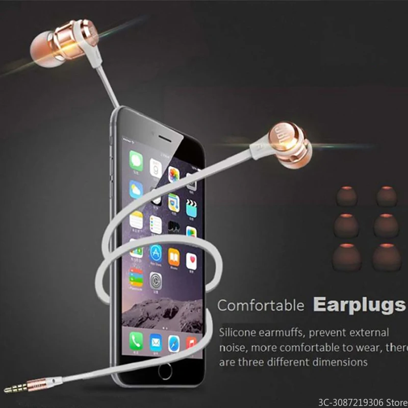In-Ear Headphones Running Sports with Microphone 3.5mm Wired Subwoofer Gaming Music Headphones enlarge