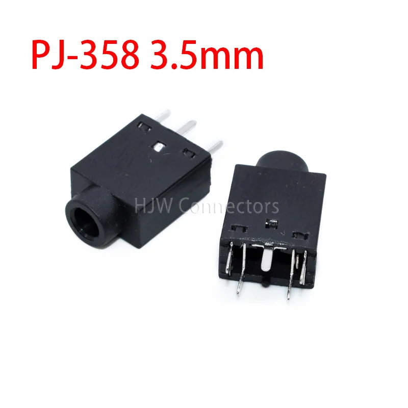 

10Pcs Black PJ-358 DC30V 1A 3.5MM Audio Socket Connector Vertical 5Pin DIP-5 PJ358