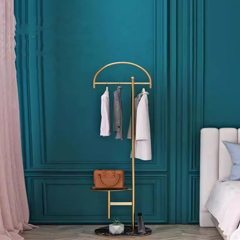 

Hall Evening Dress Coat Racks Clothes Bedroom Open Storage Rail Wall Coat Racks Floor Percheros Para Ropa Hotel Furniture HDH