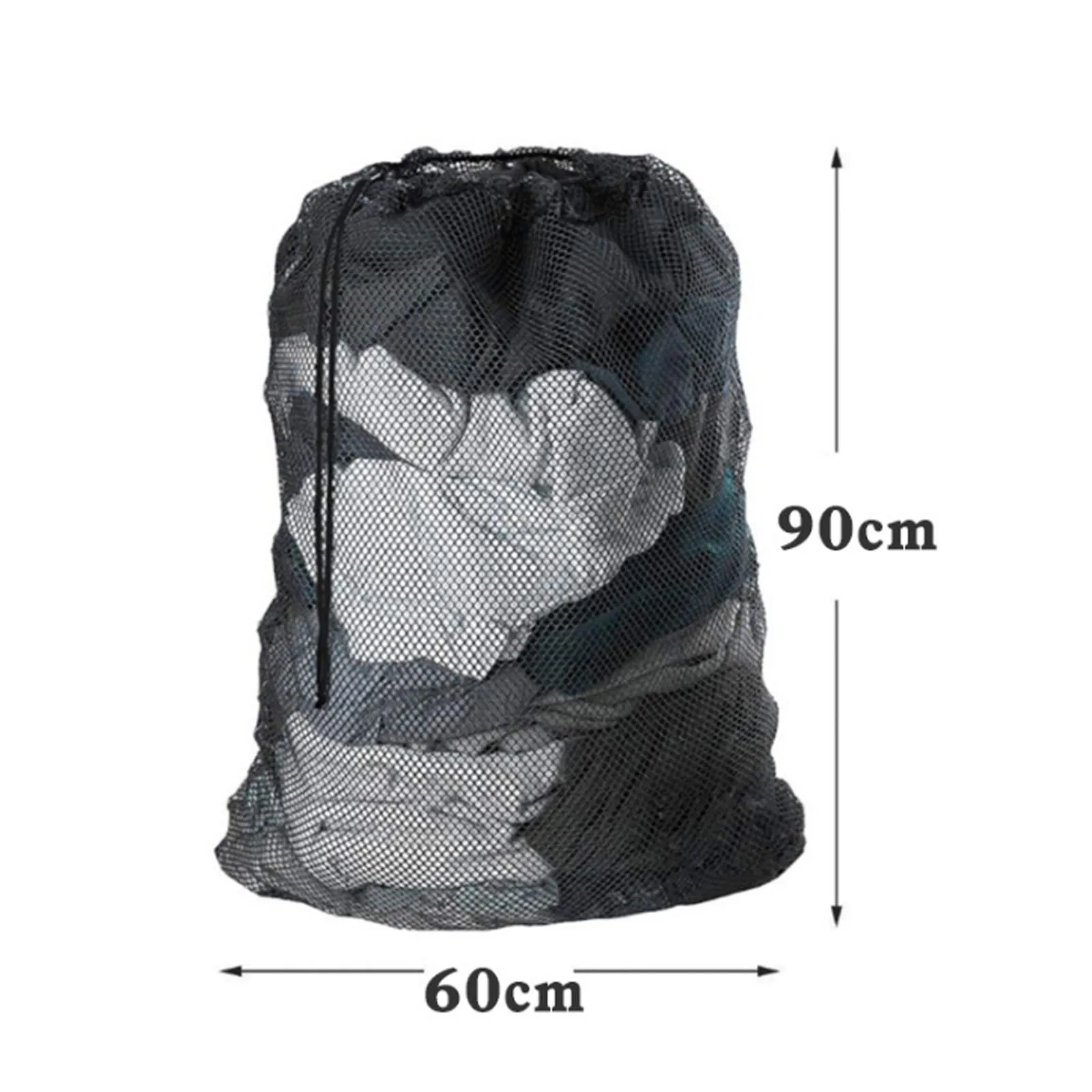 Large Size Laundry Mesh Bag Solid Color Drawstring Laundry Bag Anti-snagging Anti-deformation Mesh Clothes Washing Bag 60x90cm images - 6