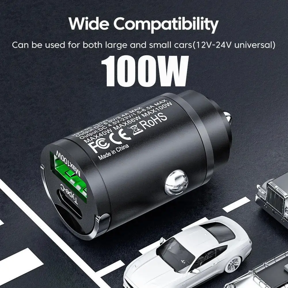

Устройство для быстрой зарядки автомобиля Pull 100w Qc3.0 Pd, Usb C