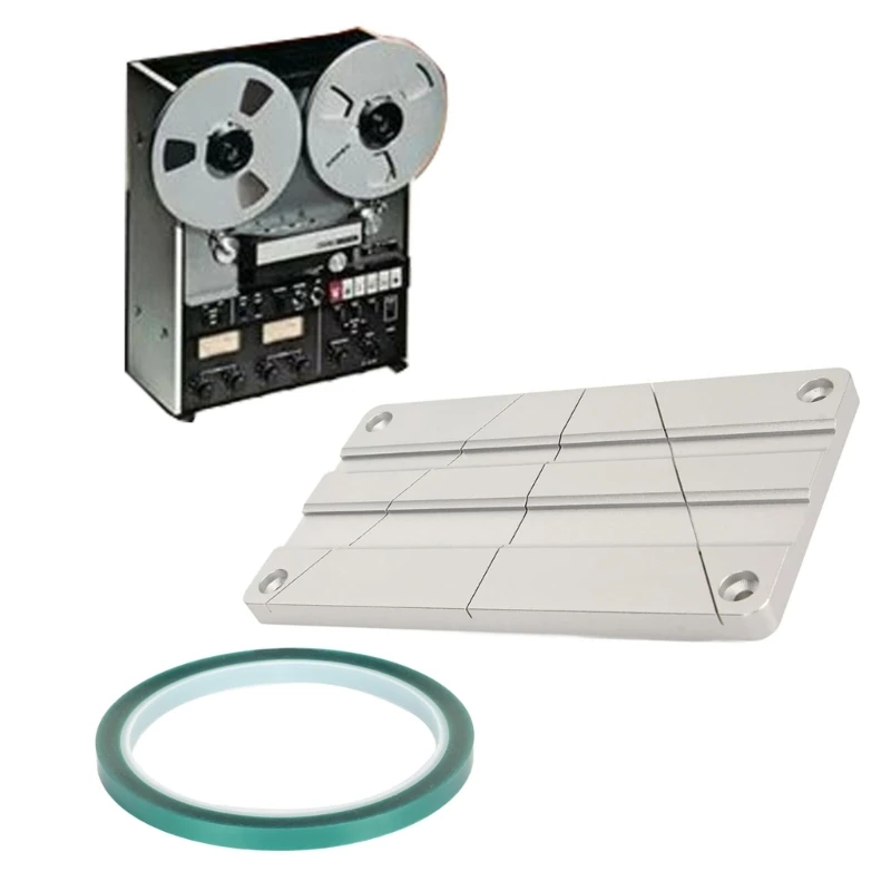 

1/4 10 Inch Durable Tape Splicing Set for Revoxsonido, Open Reel Tape Media Splicing Block Stable Splicing