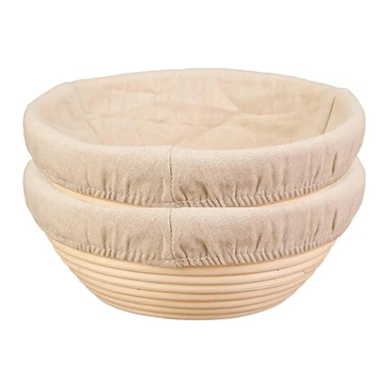 

2PCS Bread Proofing Basket Cloth Cover Combination Baking Bowl For Sourdough Fermentation